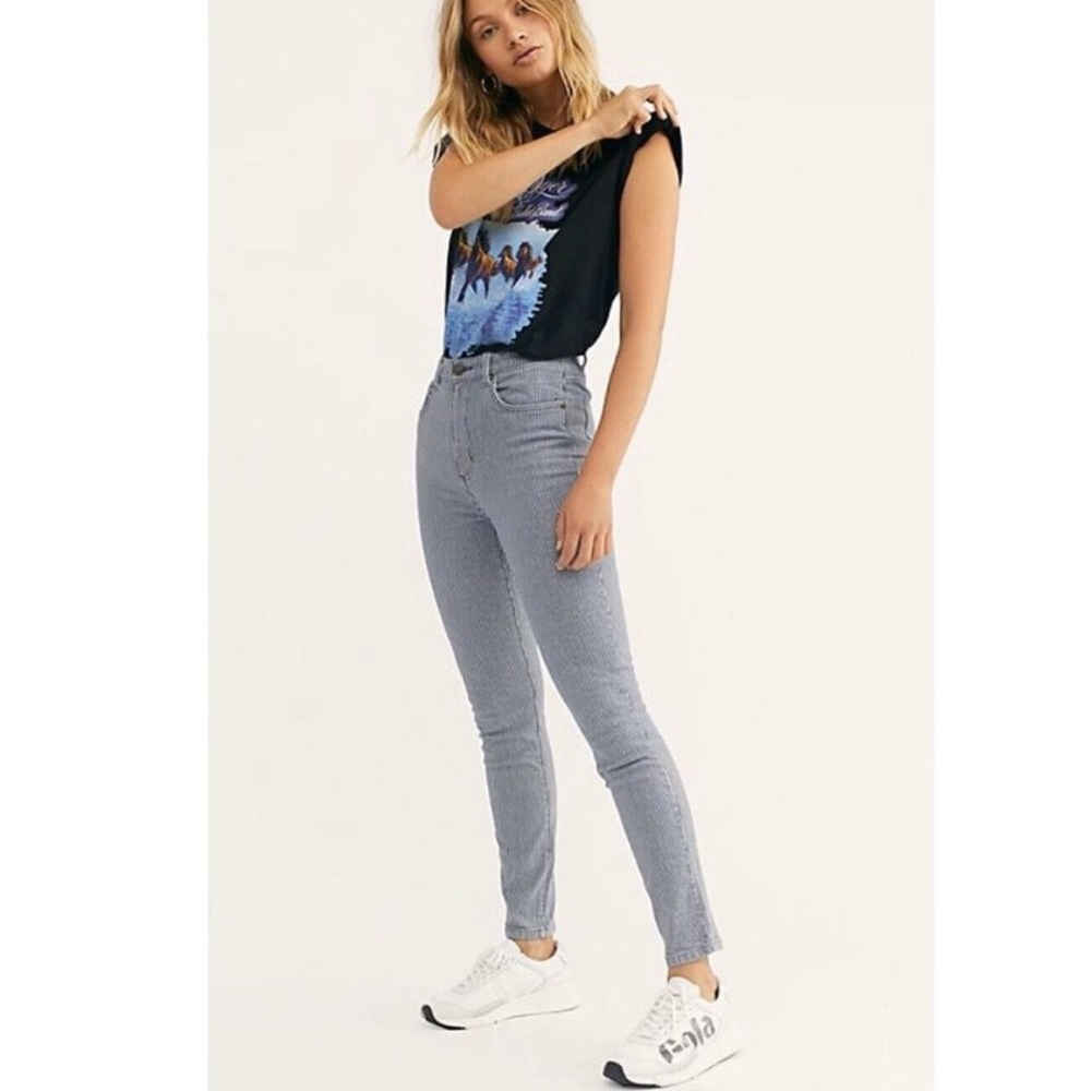Lee Vintage Modern High Rise Skinny Jeans Striped New with Tags size 27
